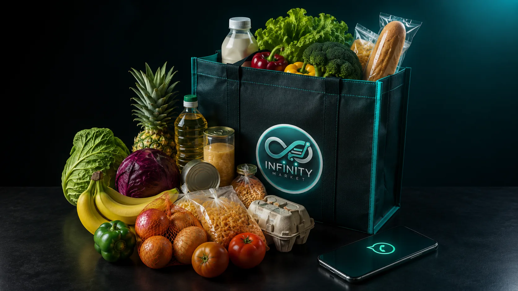 Grocery order with phone for convenient WhatsApp ordering